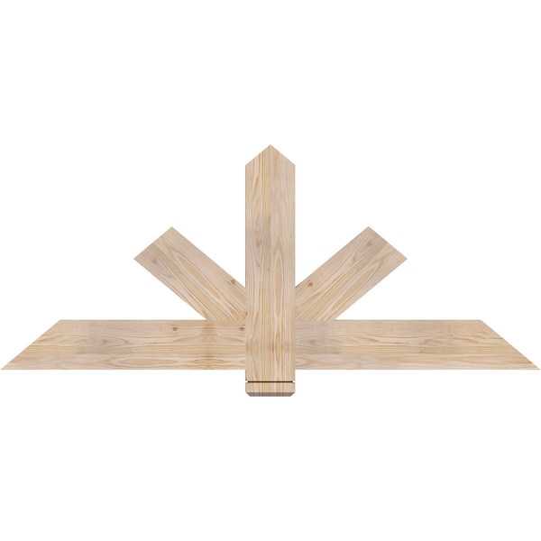 Ekena Millwork Kennewick Smooth Timber Gable Bracket, Douglas Fir, 60"W x 25"H x 1 1/2"D x 5 1/2"F, 10/12 Pitch GBW060X25X0206KEN00SDF - main